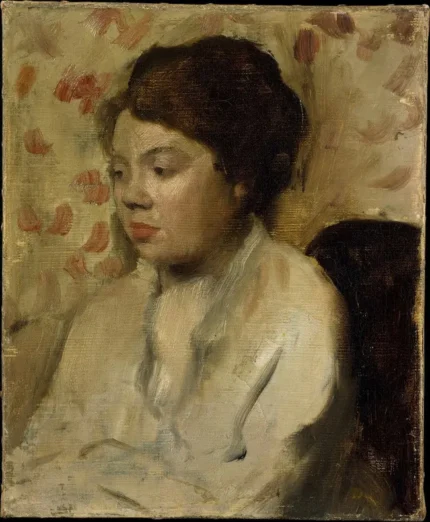 Edgar Degas Portrait of a Young Woman 1867 Poster PrintOvly