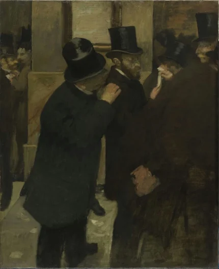 Edgar Degas Portraits at the Stock Exchange 1878 Poster PrintOvly