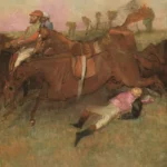 Edgar Degas The Fallen Jockey Reworked and 1866 Poster PrintOvly