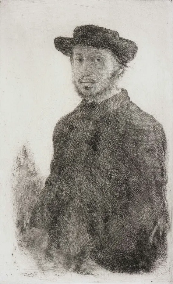 Edgar Degas - Self Portrait Poster 1857 Edgar Degas Self Portrait 1857 Poster PrintOvly