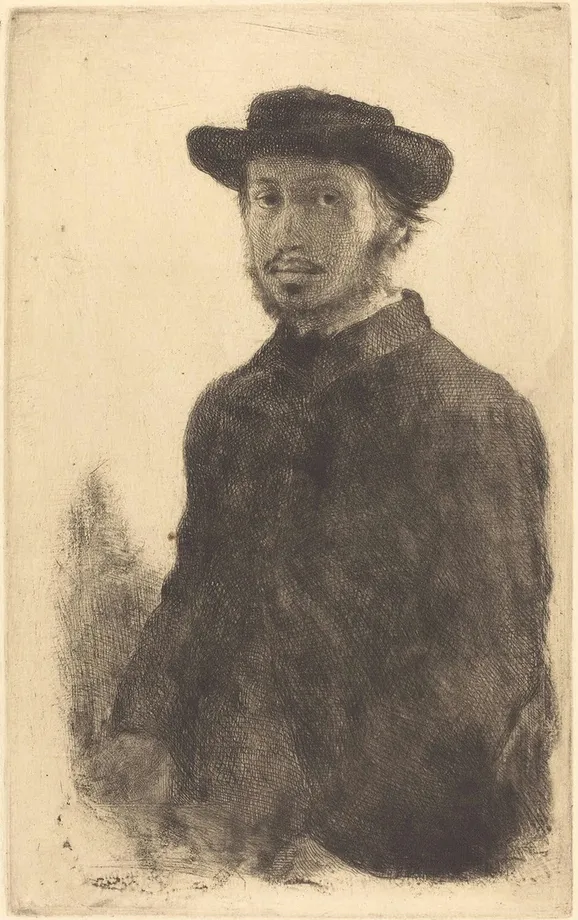Edgar Degas - Self Portrait Poster 1857 Edgar Degas Self Portrait 1857 Poster PrintOvly