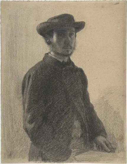 Edgar Degas Self Portrait by 1857 Poster PrintOvly