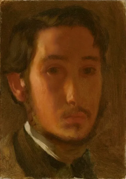 Edgar Degas Self Portrait with White Collar 1857 Poster PrintOvly