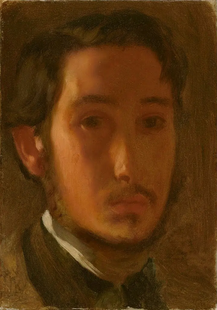 Edgar Degas - Self Portrait with White Collar Poster 1857 Edgar Degas Self Portrait with White Collar 1857 Poster PrintOvly