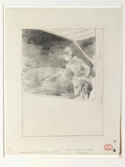 Edgar Degas Singer at a Café Concert 1880 Poster PrintOvly