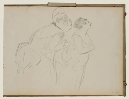 Edgar Degas Sketches of Café Singers 1879 Poster PrintOvly