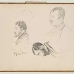 Edgar Degas Sketches of Men in Profile 1877 Poster PrintOvly