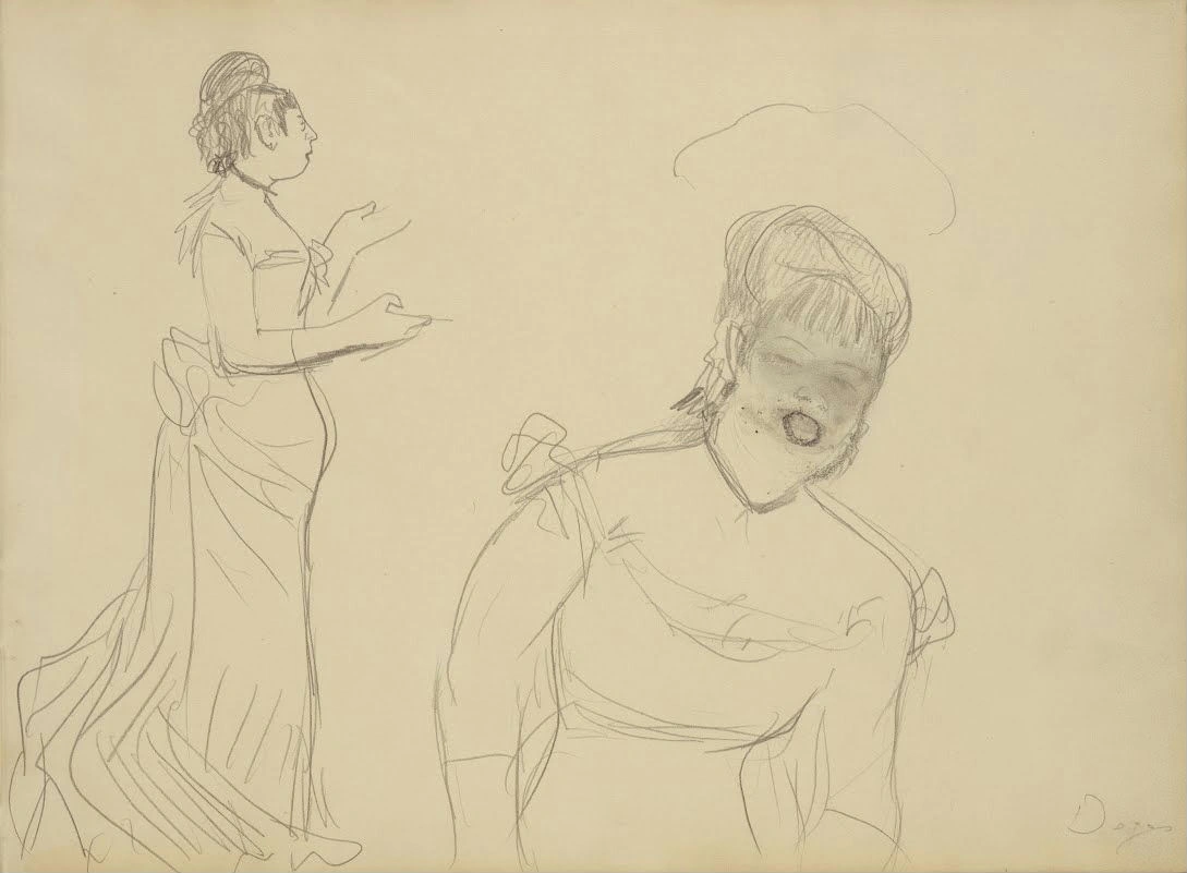Edgar Degas - Sketches of a Café Singer Poster 1879 Edgar Degas Sketches of a Café Singer 1879 Poster PrintOvly
