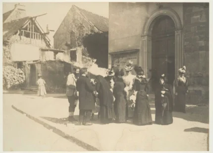 Edgar Degas Street Scene la Queue en Brie 1856 Poster PrintOvly