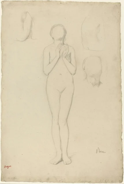 Edgar Degas Study of a Female Nude 1886 Poster PrintOvly