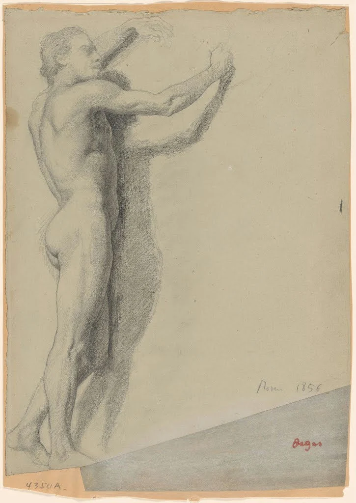 Edgar Degas - Study of a Nude Poster 1880 Edgar Degas Study of a Nude 1880 Poster PrintOvly