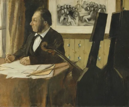 Edgar Degas The Cellist Pilet 1868 Poster PrintOvly