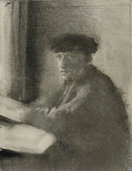 Edgar Degas The Engraver Joseph Tourny in Half Figure 1857 Poster PrintOvly