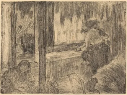 Edgar Degas The Laundresses 1876 Poster PrintOvly