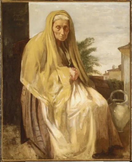 Edgar Degas The Old Italian Woman 1857 Poster PrintOvly