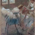 Edgar Degas Three Dancers Preparing for Class After 1878 Poster PrintOvly