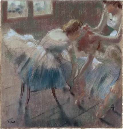 Edgar Degas Three Dancers Preparing for Class After 1878 Poster PrintOvly