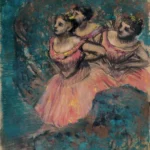 Edgar Degas Three Dancers in Red Costume 1896 Poster PrintOvly