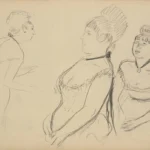 Edgar Degas Three Sketches 1877 Poster PrintOvly
