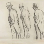 Edgar Degas Three Studies of Ludovic Halévy Standing 1880 Poster PrintOvly