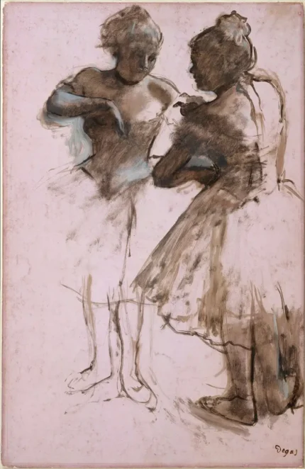 Edgar Degas Two Dancers 1893 Poster PrintOvly