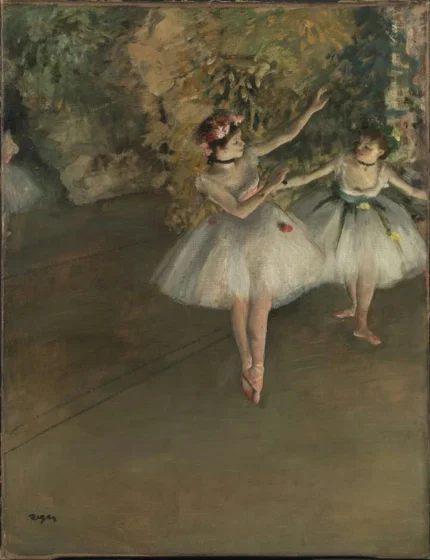 Edgar Degas Two Dancers on a Stage 1874 Poster PrintOvly