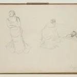 Edgar Degas Two Sketches 1877 Poster PrintOvly