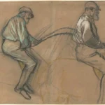 Edgar Degas Two Studies of a Jockey 1866 Poster PrintOvly