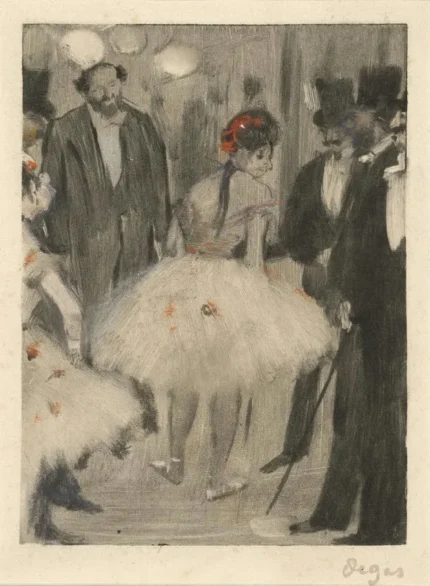 Edgar Degas Virginie Being Admired While the Marquis Cavalcanti Looks on 1866 Poster PrintOvly