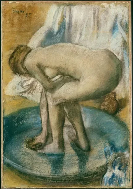 Edgar Degas Woman Bathing in a Shallow Tub 1885 Poster PrintOvly