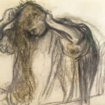 Edgar Degas Woman Combing Her Hair 1884 Poster PrintOvly