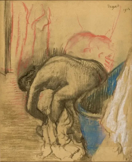 Edgar Degas Woman Drying Her Left Leg 1883 Poster PrintOvly
