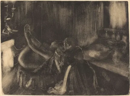 Edgar Degas Woman by a Fireplace 1875 Poster PrintOvly