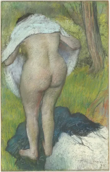 Edgar Degas Young Woman Dressing Herself 1872 Poster PrintOvly