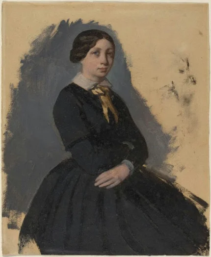 Edgar Degas Young Woman in Black 1867 Poster PrintOvly