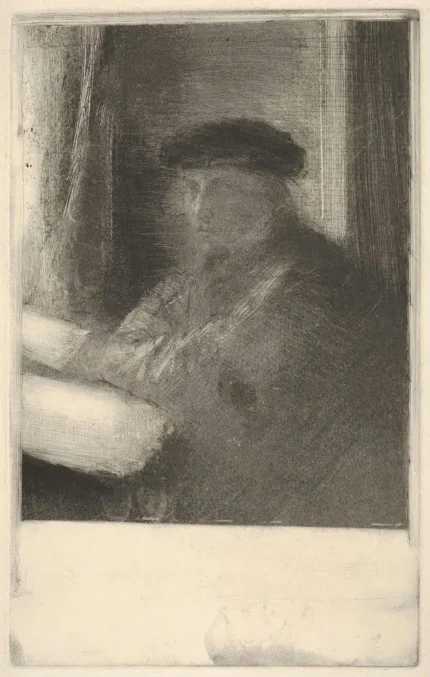 Edgar Degas Joseph Gabriel Tourny the Engraver Joseph Tourny 1857 Poster PrintOvly