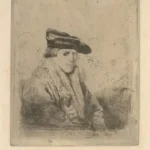 Edgar Degas Rembrandt Young Man Seated in a Velvet Beret After Rembrandt 1857 Poster PrintOvly