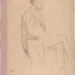 Edgar Degas Édouard Manet Seated Right Profile 1864 Poster PrintOvly