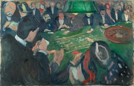 Edvard Munch At the Roulette Table in Monte Carlo 1892 Poster PrintOvly