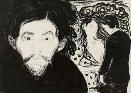 Edvard Munch Eifersucht 1896 Poster PrintOvly