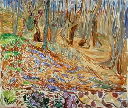 Edvard Munch Elm Forrest in Spring 1923 Poster PrintOvly