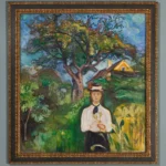 Edvard Munch Girl under Apple Tree 1904 Poster PrintOvly