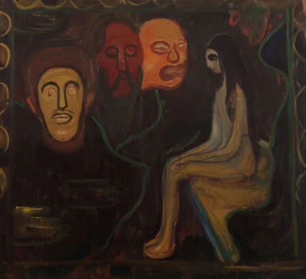 Edvard Munch Girl and Three Heads C 1898 Poster PrintOvly