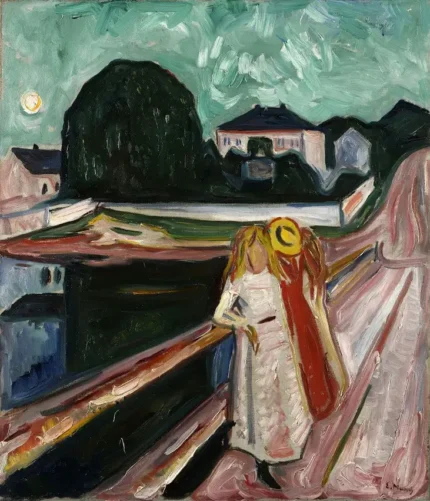 Edvard Munch Girls on the Pier C 1904 Poster PrintOvly