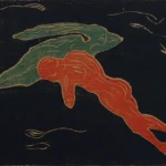 Edvard Munch Meeting in Space 1899 Poster PrintOvly