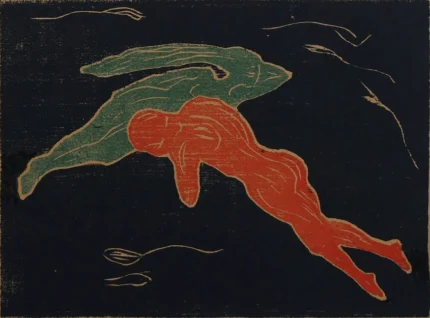 Edvard Munch Meeting in Space 1899 Poster PrintOvly
