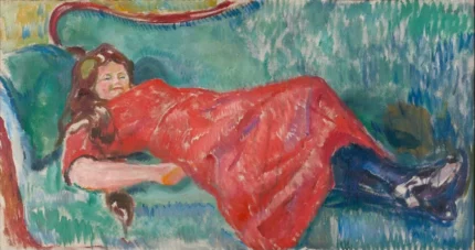 Edvard Munch On the Sofa 1913 Poster PrintOvly