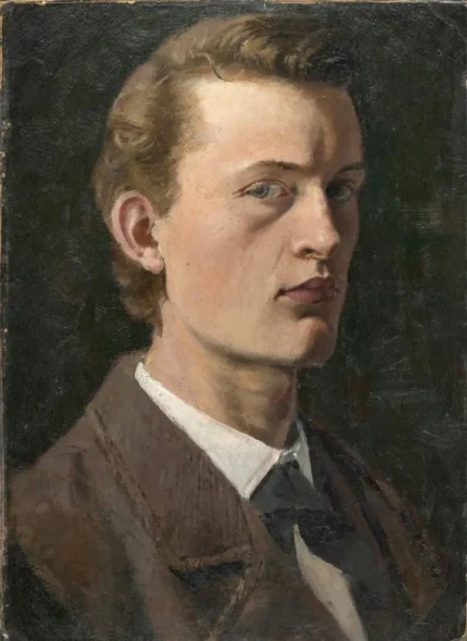 Edvard Munch Self Portrait 1882 Poster PrintOvly