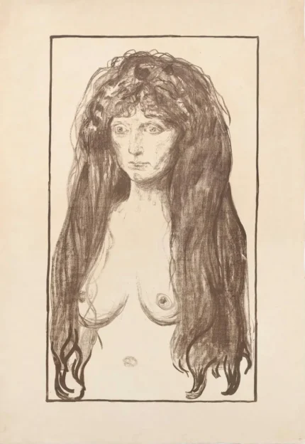 Edvard Munch Sin 1902 Poster PrintOvly