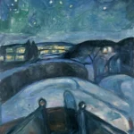 Edvard Munch Starry Night 1895 Poster PrintOvly
